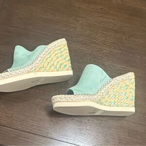 Vince Camuto Mint Green Espadrille Wedge Sandals